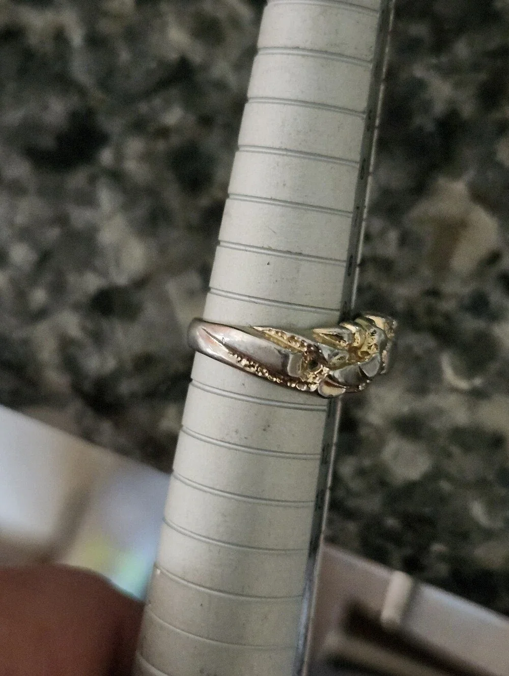 Two Tone Gold Nugget Ring Size 5